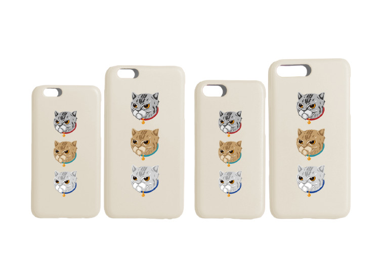 LESS - 3 CATS IPHONE CASE (CREAM)